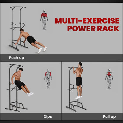 Power Tower Dip Station, Pull Up Bar, Adjustable Height, Black Power Towers at Gallery Canada