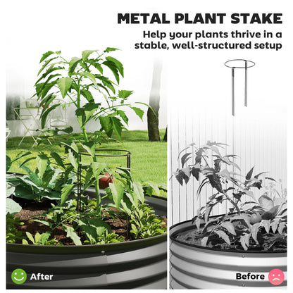 6' x 3' x 1' Galvanized Raised Garden Bed, Metal Plant Stake, Black Galvanized Planter Boxes at Gallery Canada