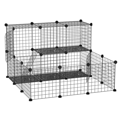 Small Animal Cage, Rabbit Guinea Pig Playpen, 31 Panels, 41.3