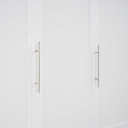 Murphy Bed with Shelves, LED Lights, 91" L x 81" W x 84" H, White Bed Frames at Gallery Canada