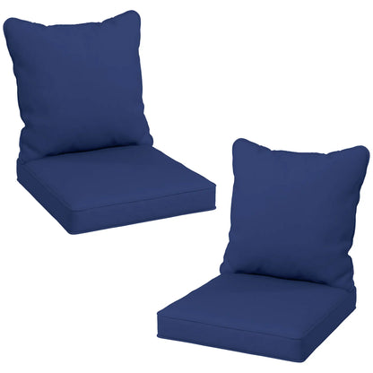 Seat Cushion Back Pillows Set of 2, Patio Chair Cushions, Dark Blue Patio Chair Cushions at Gallery Canada