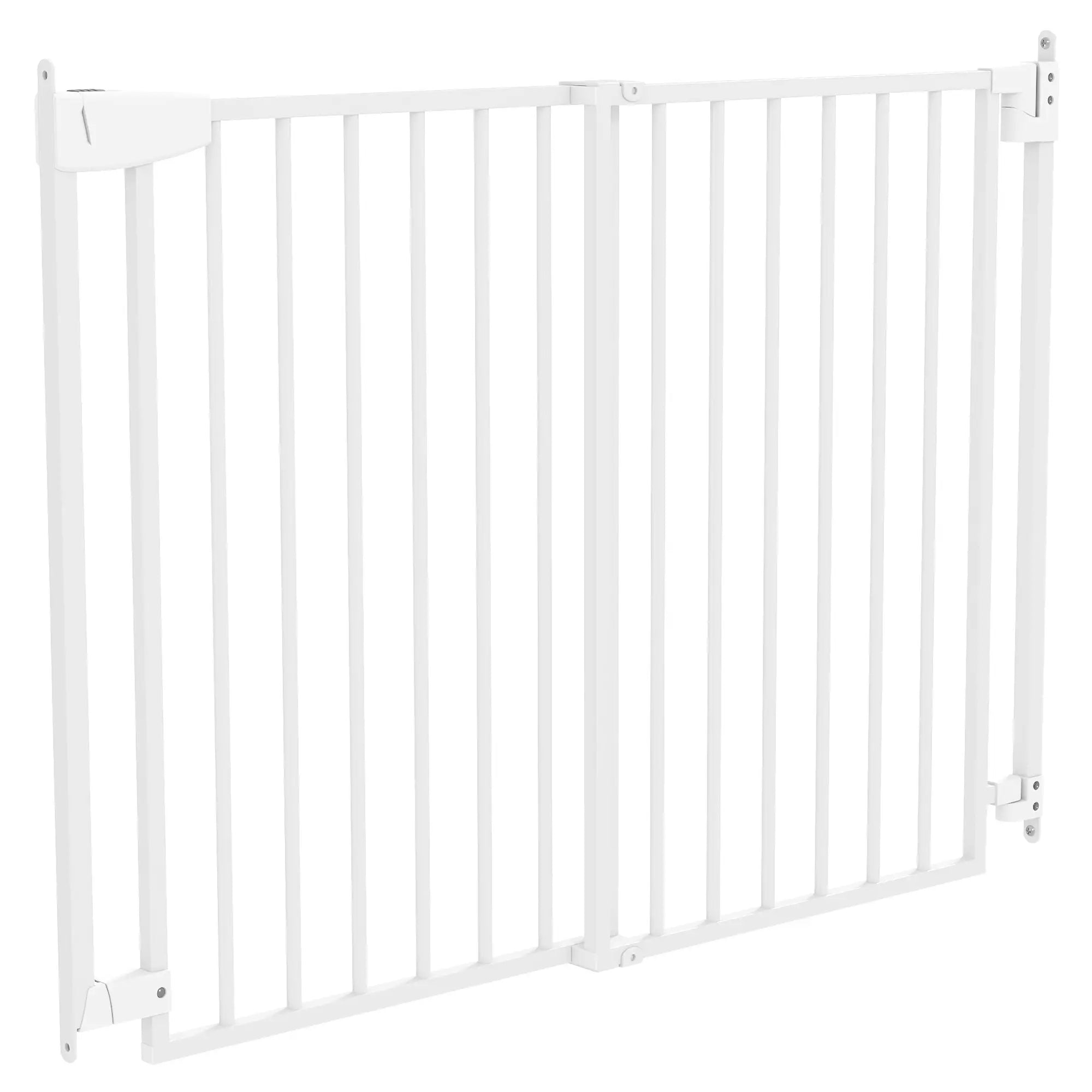 28.3-42.7 In Wide Dog Gate, Dual Locks, White Pet Gates at Gallery Canada
