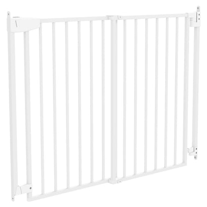 28.3-42.7 In Wide Dog Gate, Dual Locks, White Pet Gates at Gallery Canada