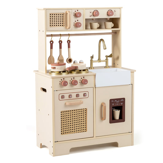 Kids Pretend Play Kitchen With Lights, Sounds, Yellow Play Kitchen Sets Yellow at Gallery Canada
