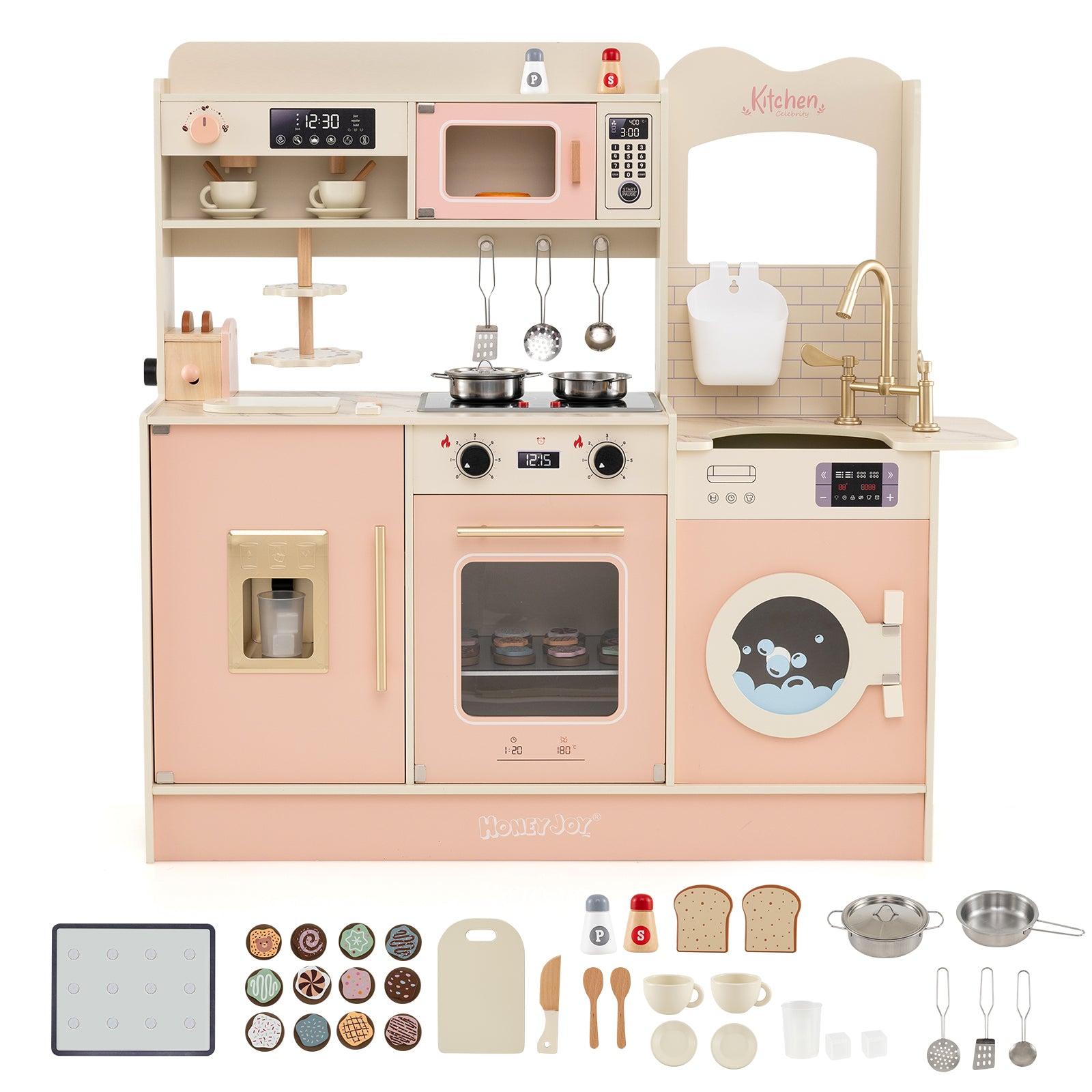 Toy Kitchen Playset With Light And Sound, Pink Play Kitchen Sets at Gallery Canada