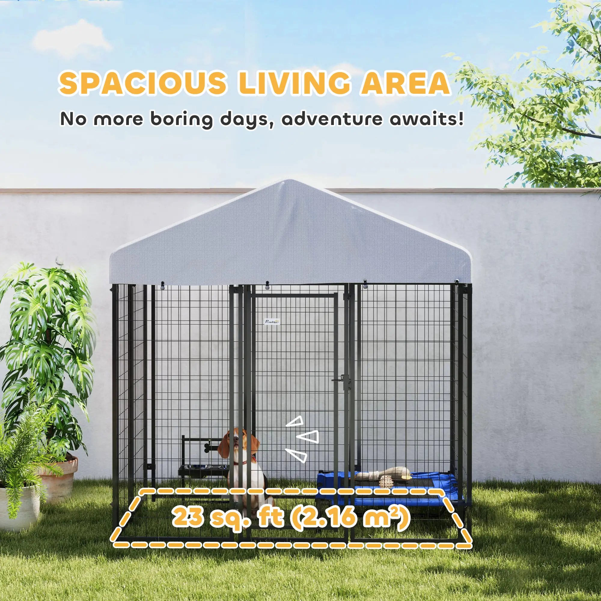 Outdoor Dog Kennel, Waterproof UV-Resistant Cover, 6 x 4 x 6 ft Houses, Kennels & Pens at Gallery Canada