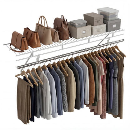 Closet Shelves Wall Mounted with Ventilated Metal Wire Shelving Kit Shoe Racks & Storage Benches at Gallery Canada