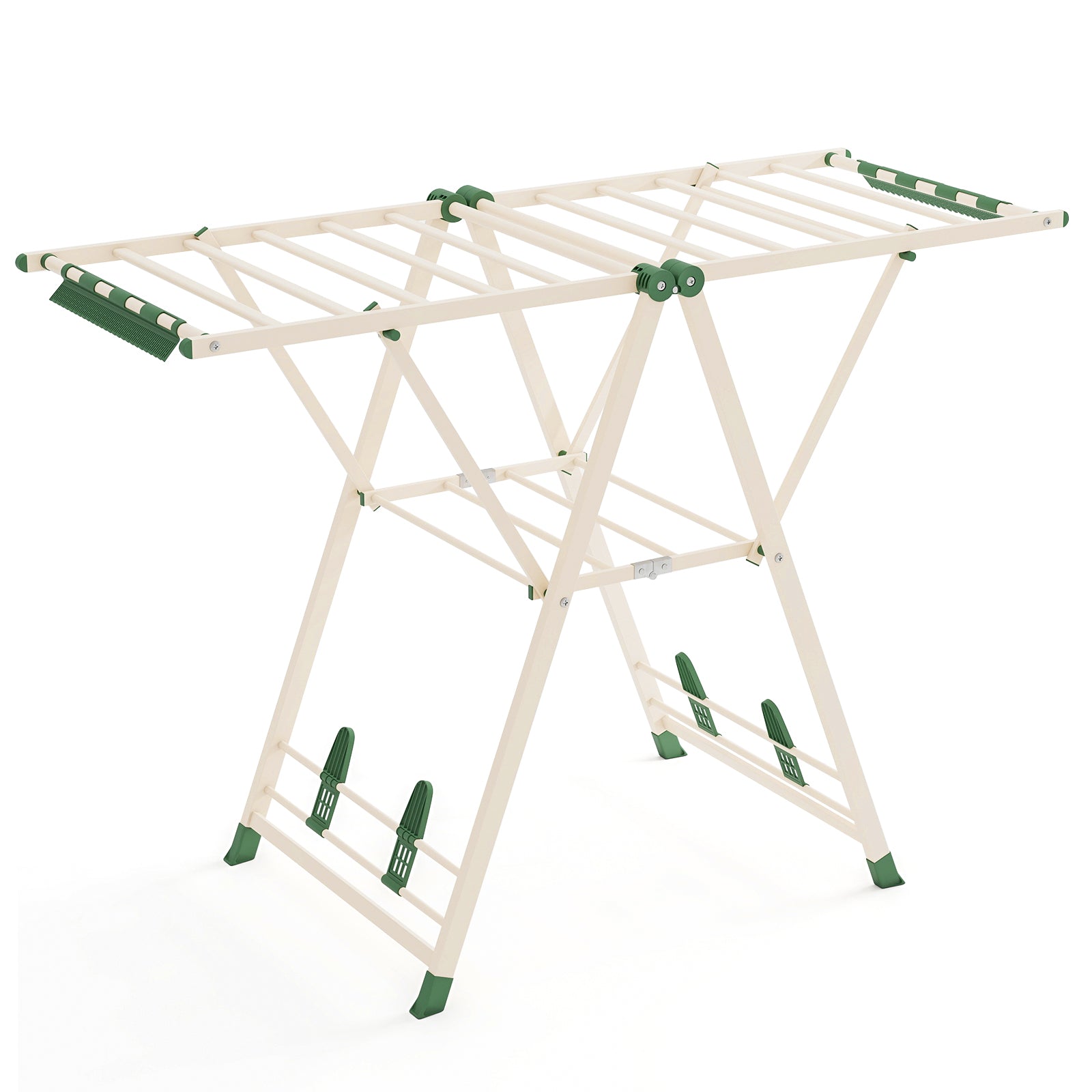 Height Adjustable Clothes Drying Rack, Beige Drying Racks at Gallery Canada