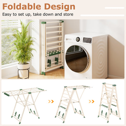 Height Adjustable Clothes Drying Rack, Beige Drying Racks at Gallery Canada