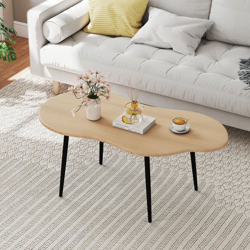 Cloud Coffee Table, Irregular Center, 39.5 In, Natural