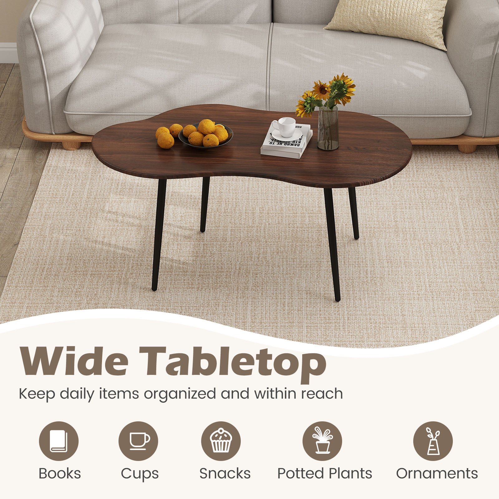 Cloud Shape Coffee Table, 39.5