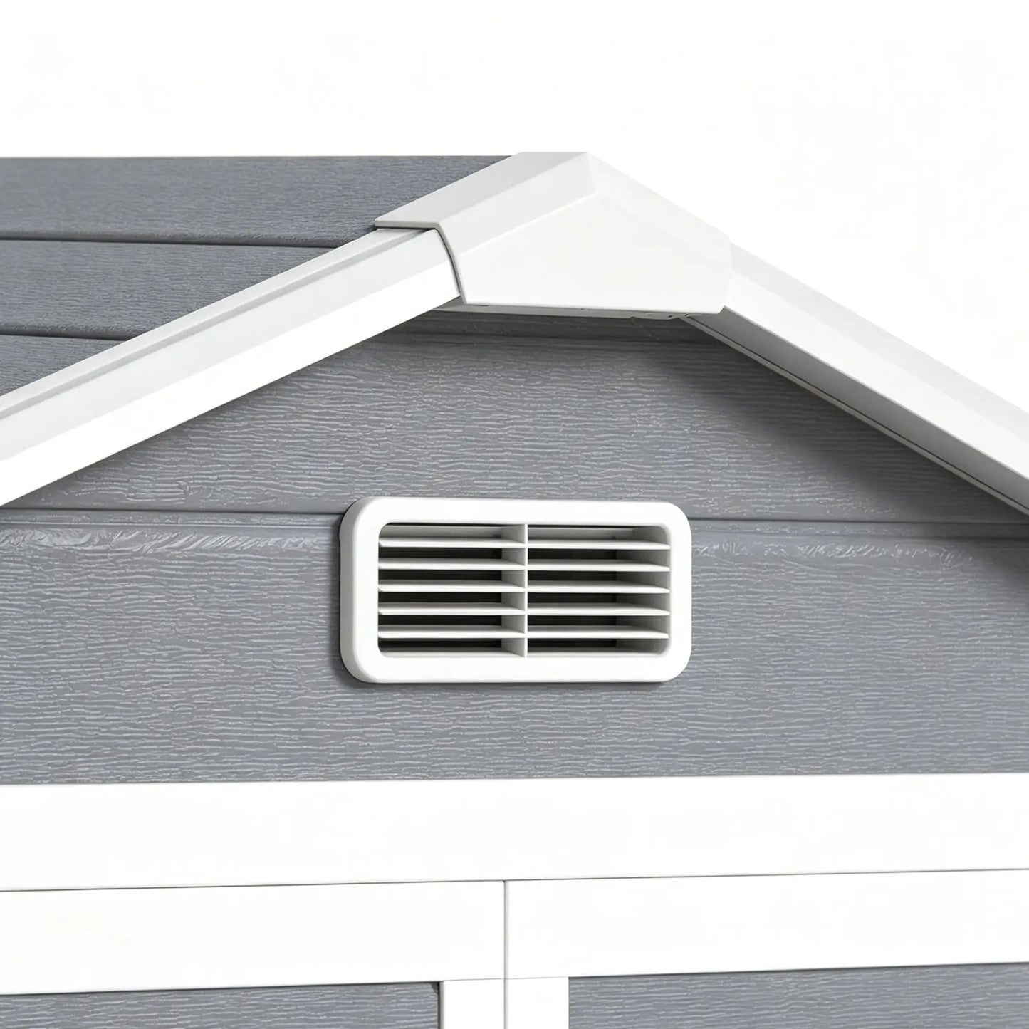 6x4.5ft Plastic Garden Shed, Lockable Tool Storage, Double Doors, Vent, Gray Sheds at Gallery Canada