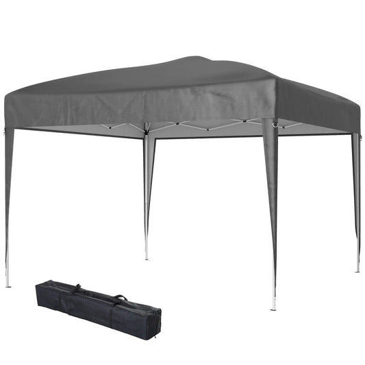 10 x 10ft Tente pliante Pop Up, Gazebo d'extérieur, Canopée grise