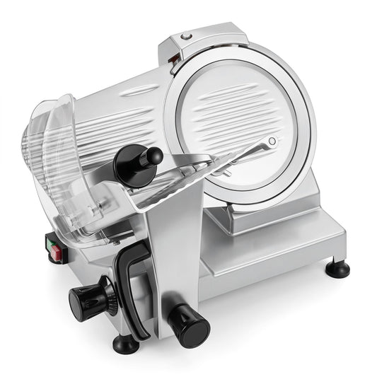 Commercial Meat Slicer, 10" Carbon Steel Blade, Silver Small Appliances Silver at Gallery Canada