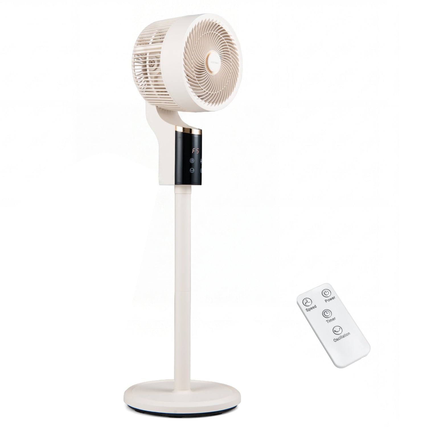 Compact Oscillating Fan, 70° Oscillation, 90° Tilt, White Fans White at Gallery Canada