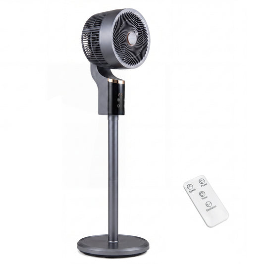 Compact Oscillating Standing Fan, Gray Fans Gray at Gallery Canada