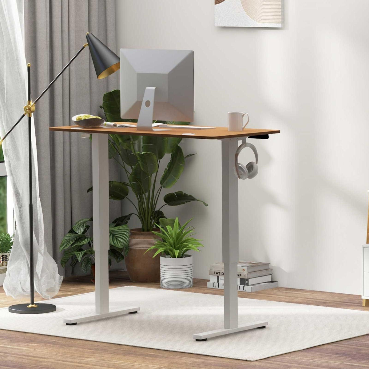 Compact Standing Desk, Executive Chair Set, Memory Heights Home Office at Gallery Canada