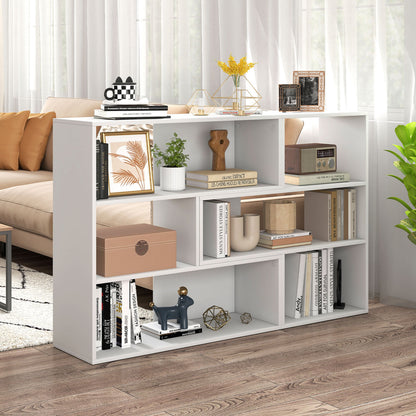 Concave & Convex Bookshelf Set, 3 Shelves, Anti-Toppling, White Bookcases at Gallery Canada