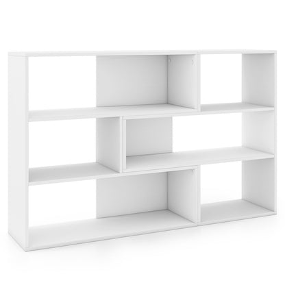 Concave & Convex Bookshelf Set, 3 Shelves, Anti-Toppling, White Bookcases at Gallery Canada