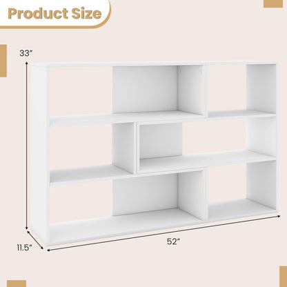 Concave & Convex Bookshelf Set, 3 Shelves, Anti-Toppling, White Bookcases at Gallery Canada