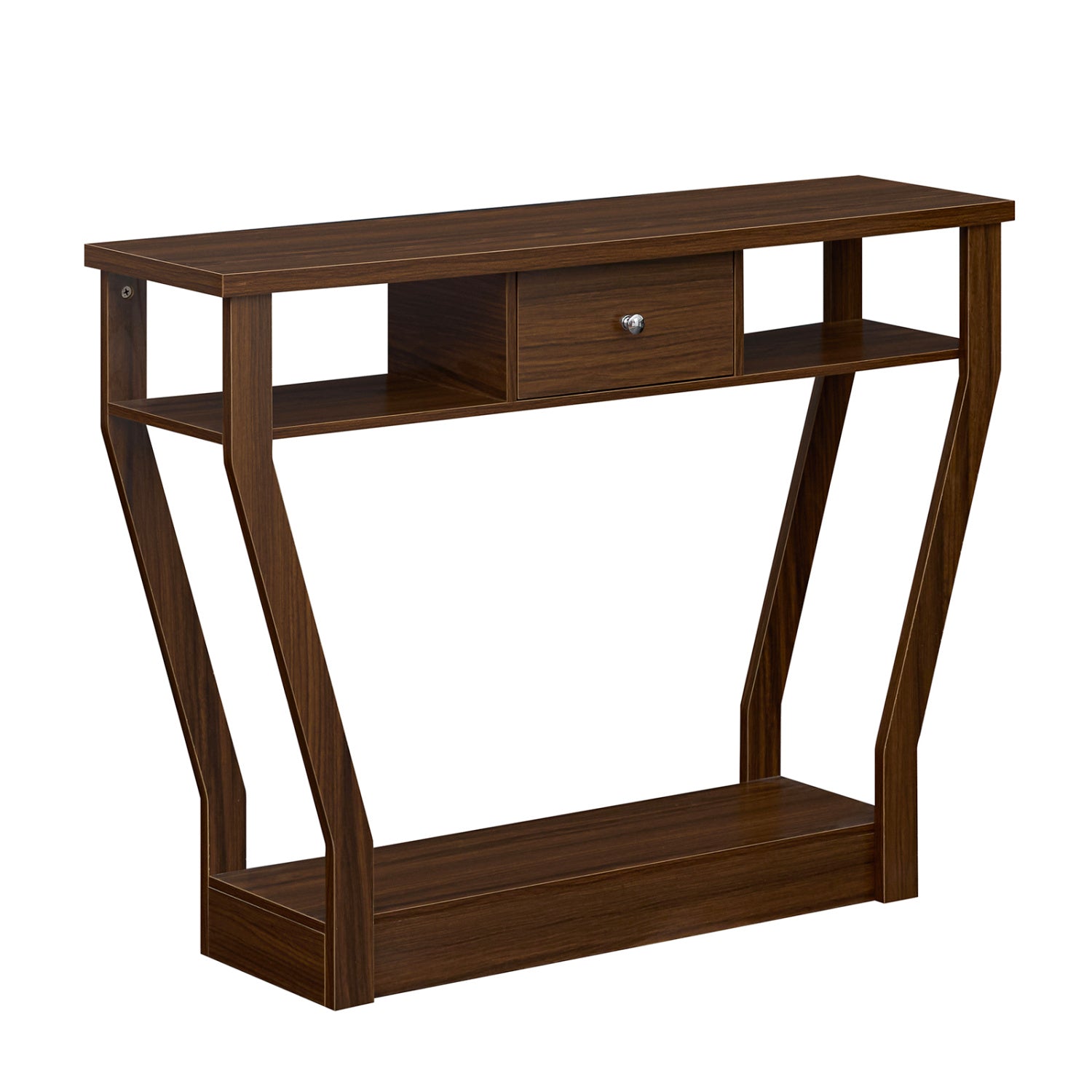 Console Hall Table With Storage Drawer And Shelf, Walnut Console Tables Walnut at Gallery Canada