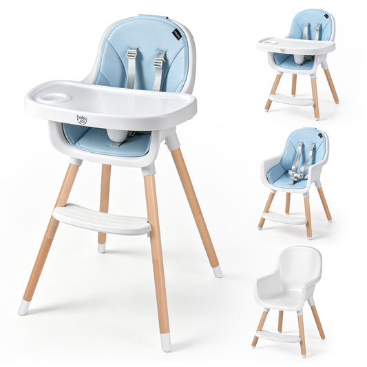 Convertible High Chair, 5-Point Harness, Blue High Chairs Blue at Gallery Canada