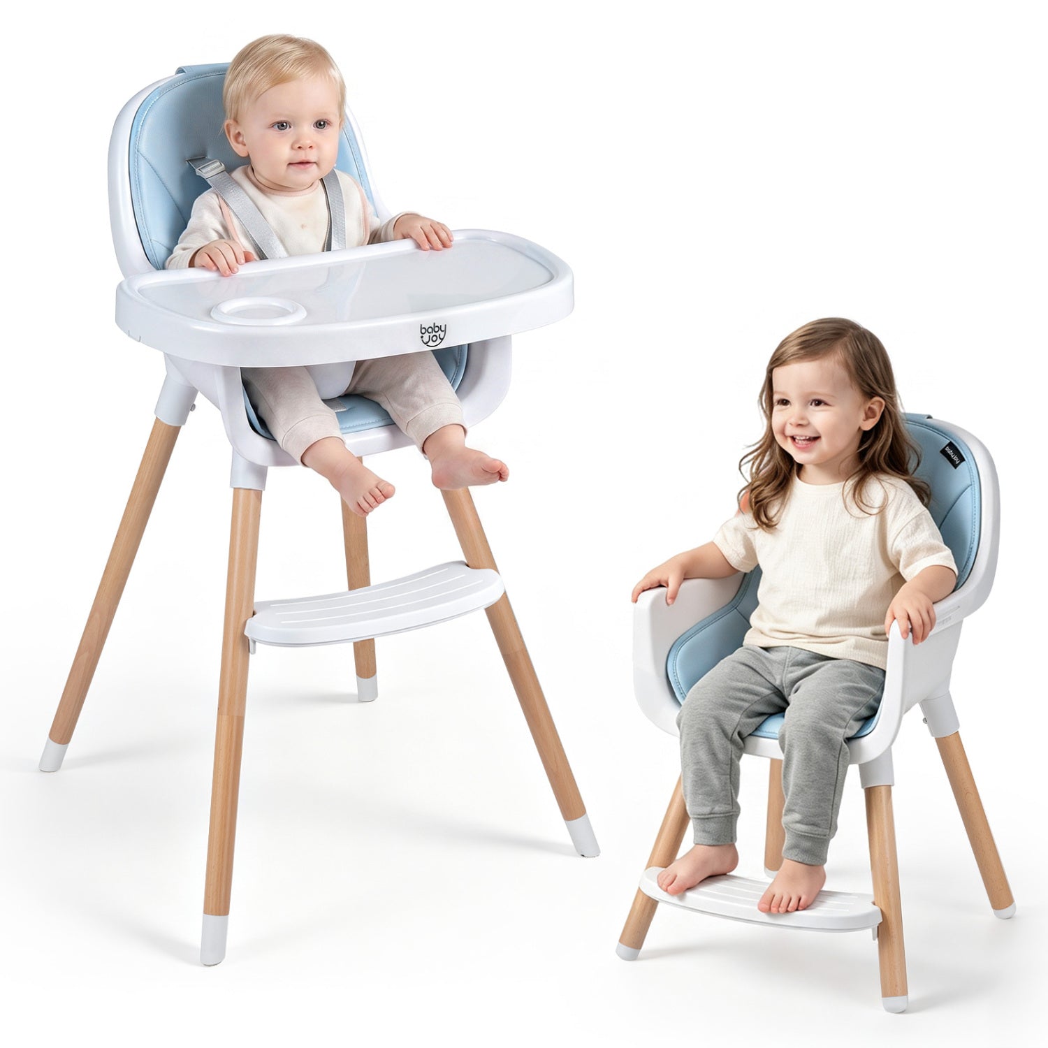 Convertible High Chair, 5-Point Harness, Blue High Chairs at Gallery Canada