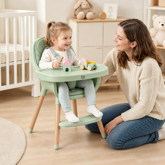 Convertible High Chair, 5-Point Harness, Green High Chairs Green at Gallery Canada