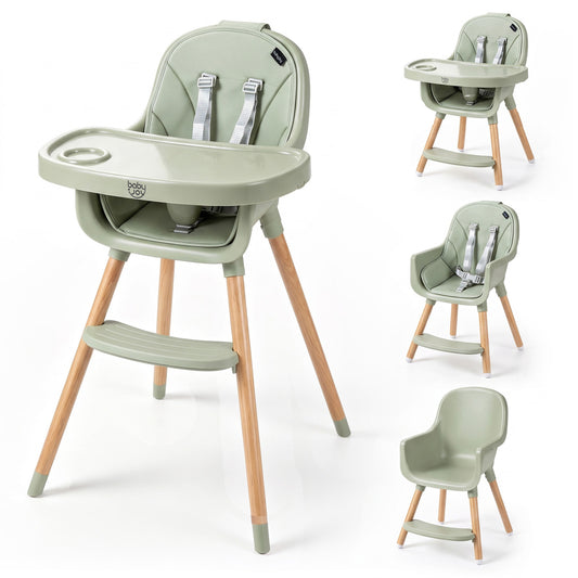 Convertible High Chair, 5-Point Harness, Green High Chairs Green at Gallery Canada