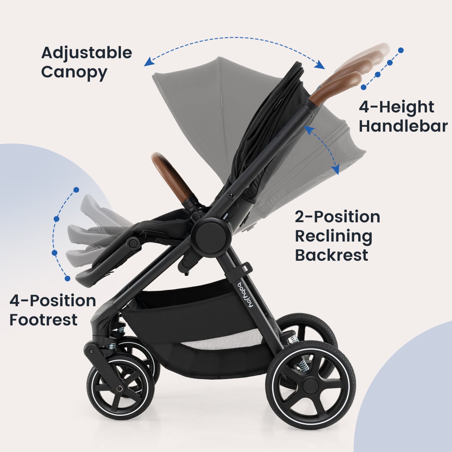 Convertible Travel Stroller, Car Seat Adapters, Black Baby Strollers at Gallery Canada