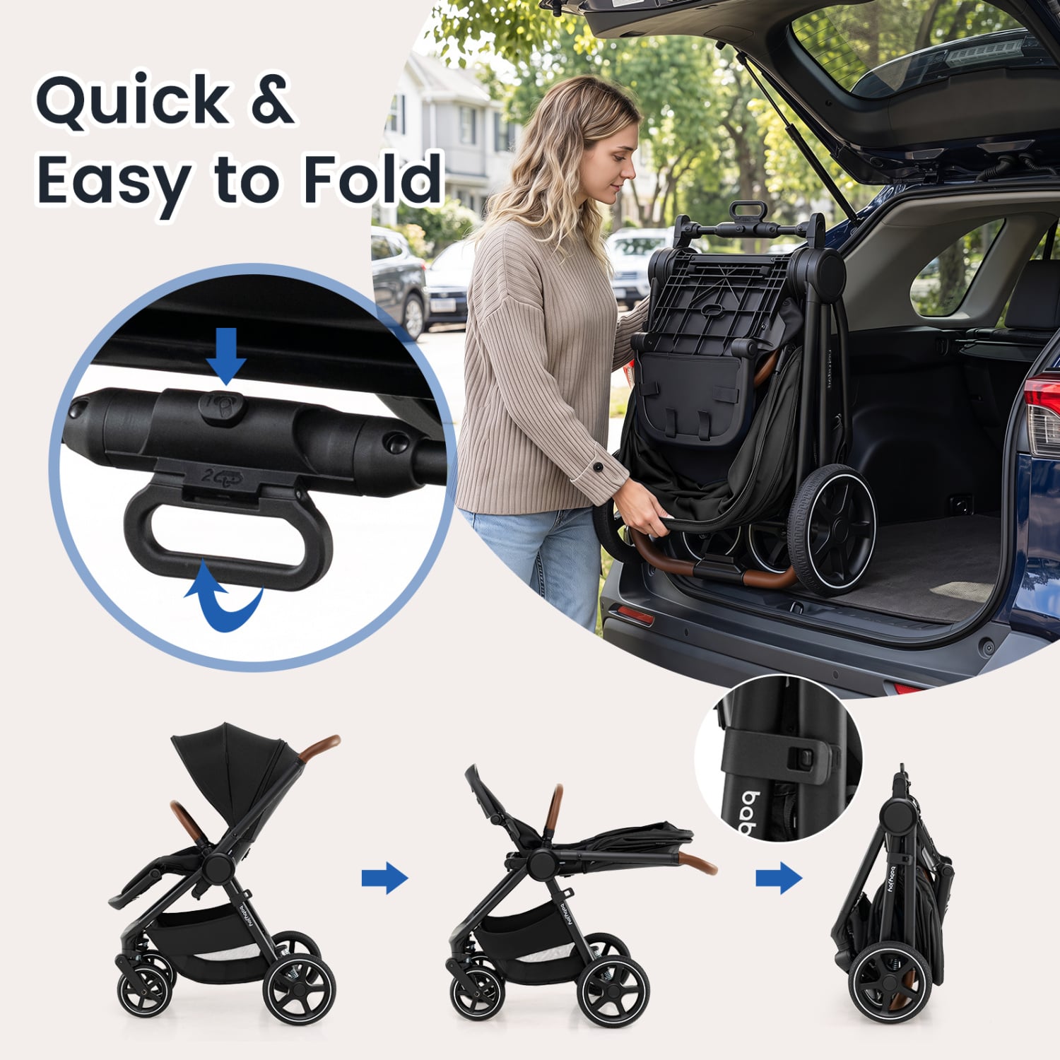 Convertible Travel Stroller, Car Seat Adapters, Black Baby Strollers at Gallery Canada