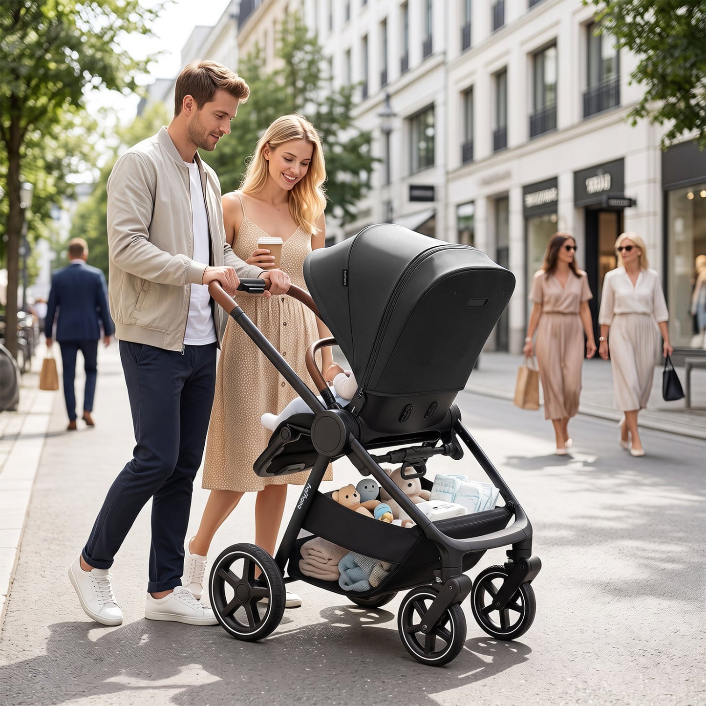 Convertible Travel Stroller, Car Seat Adapters, Black Baby Strollers at Gallery Canada