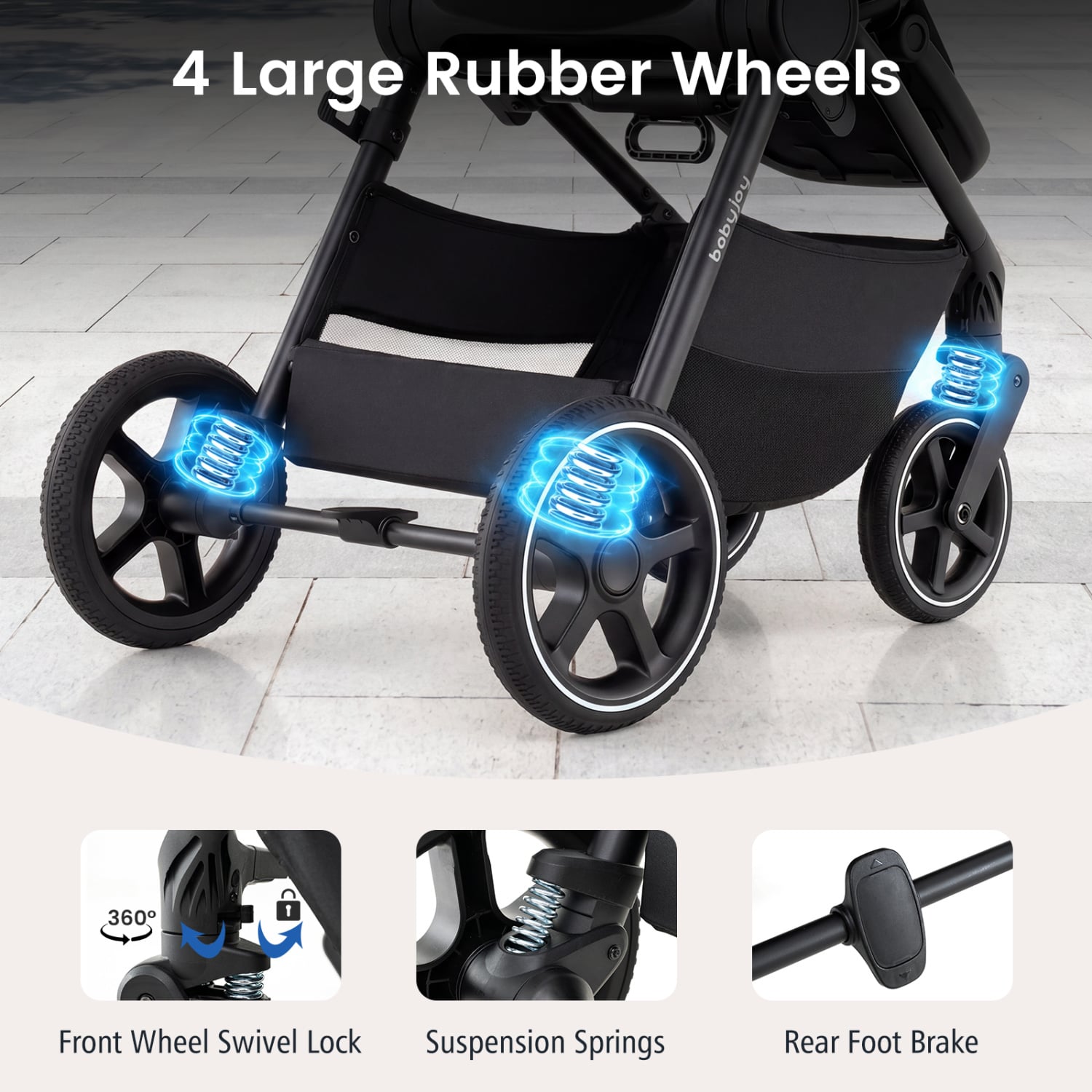 Convertible Travel Baby Stroller, Gray Baby Strollers at Gallery Canada