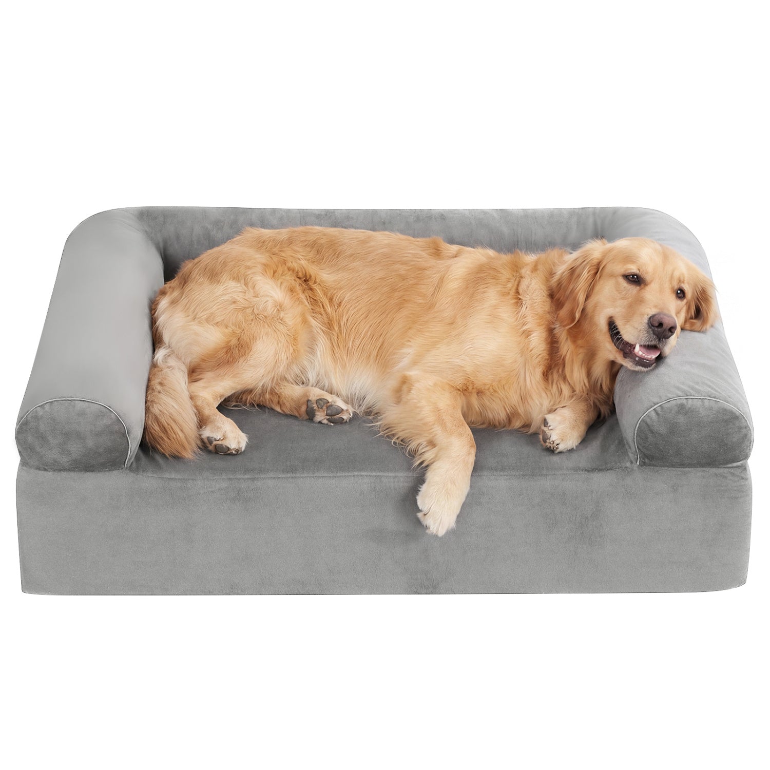 Cooling Gel Memory Foam Dog Bed, Medium, Light Gray Dog Supplies Light Gray at Gallery Canada