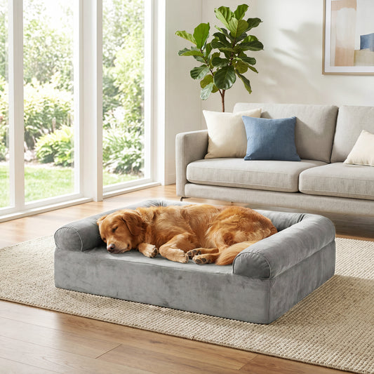 Cooling Gel Memory Foam Dog Bed, Medium, Light Gray Dog Supplies Light Gray at Gallery Canada