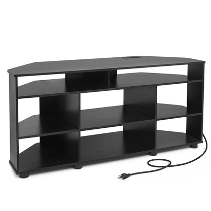 Corner Entertainment Center TV Stand for TVs up to 55 Inch, Black Entertainment Centers & TV Stands at Gallery Canada