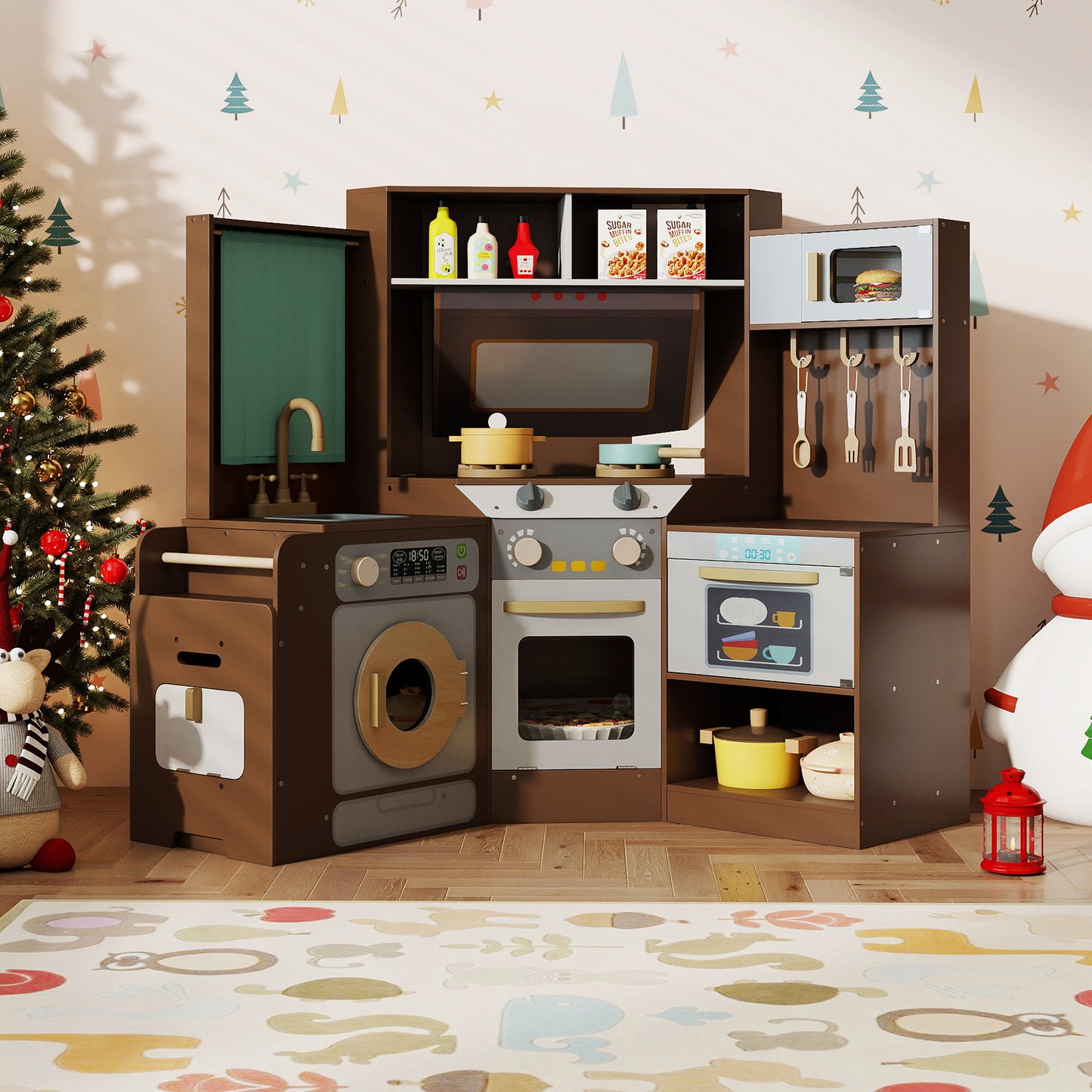 Corner Kitchen Toys With Lights, Sounds, Pull-Out Trash Can, Stoves, Coffee Play Kitchen Sets at Gallery Canada
