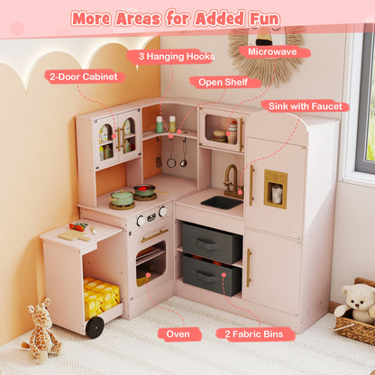 Kids Corner Kitchen With Lights And Sounds, Ages 3+, Pink Play Kitchen Sets at Gallery Canada