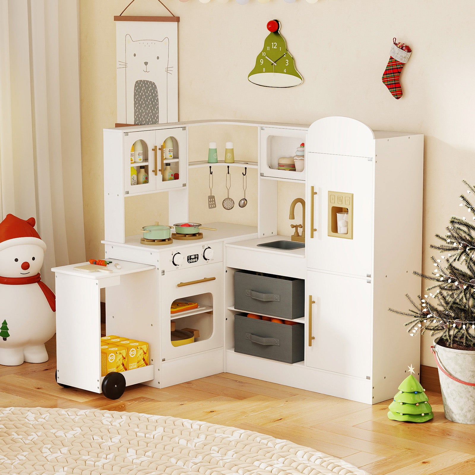 Kids Corner Kitchen With Lights And Sounds, White Play Kitchen Sets at Gallery Canada