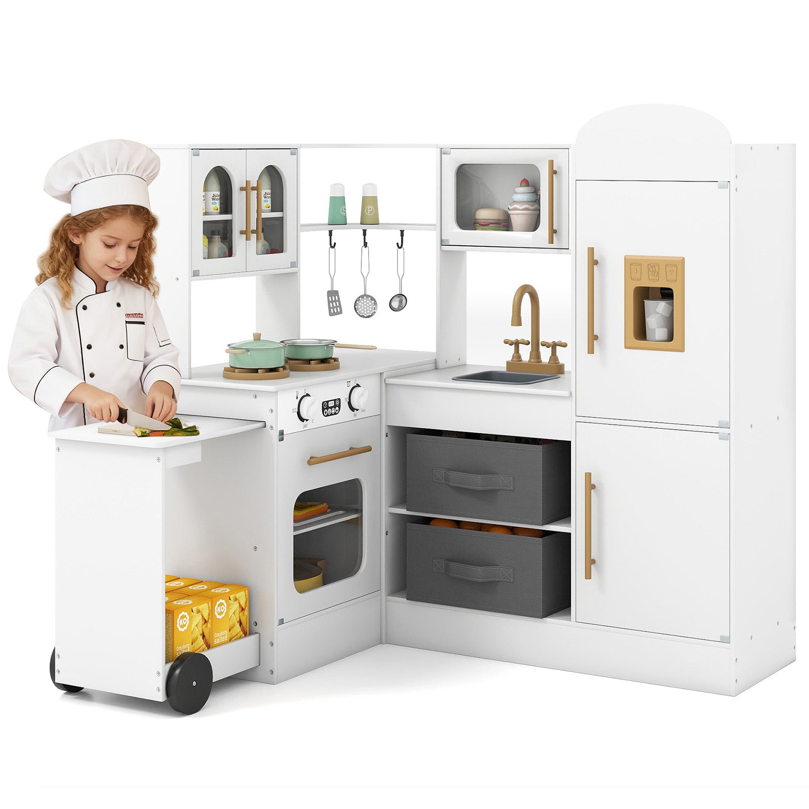 Kids Corner Kitchen With Lights And Sounds, White Play Kitchen Sets at Gallery Canada