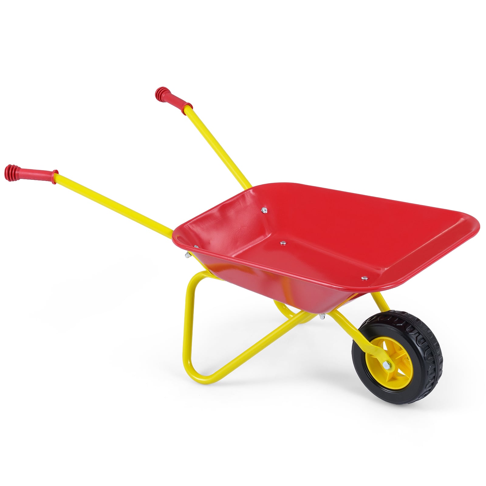 Kids Wheelbarrow With All-Terrain Wheels, Red Garden Carts Red at Gallery Canada