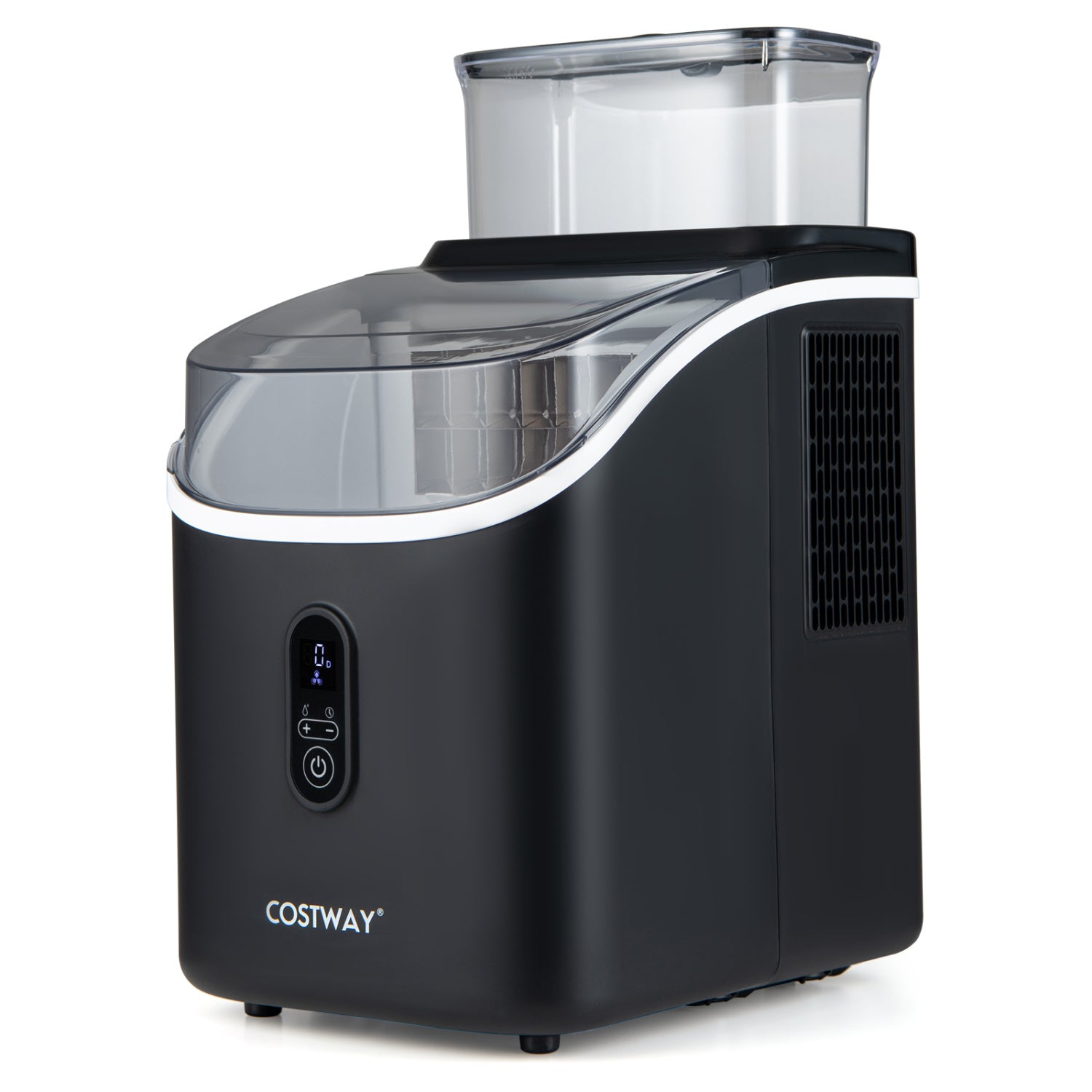 Countertop Ice Maker with External Tank and Self-Cleaning 13 Thickness Levels, Black Ice Makers at Gallery Canada