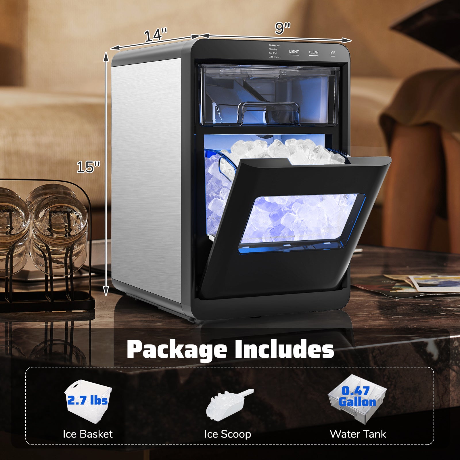 Countertop Nugget Ice Maker and Powerful Fruit Vegetable Juicer Combo for Refreshing Beverages Kitchen Appliances at Gallery Canada