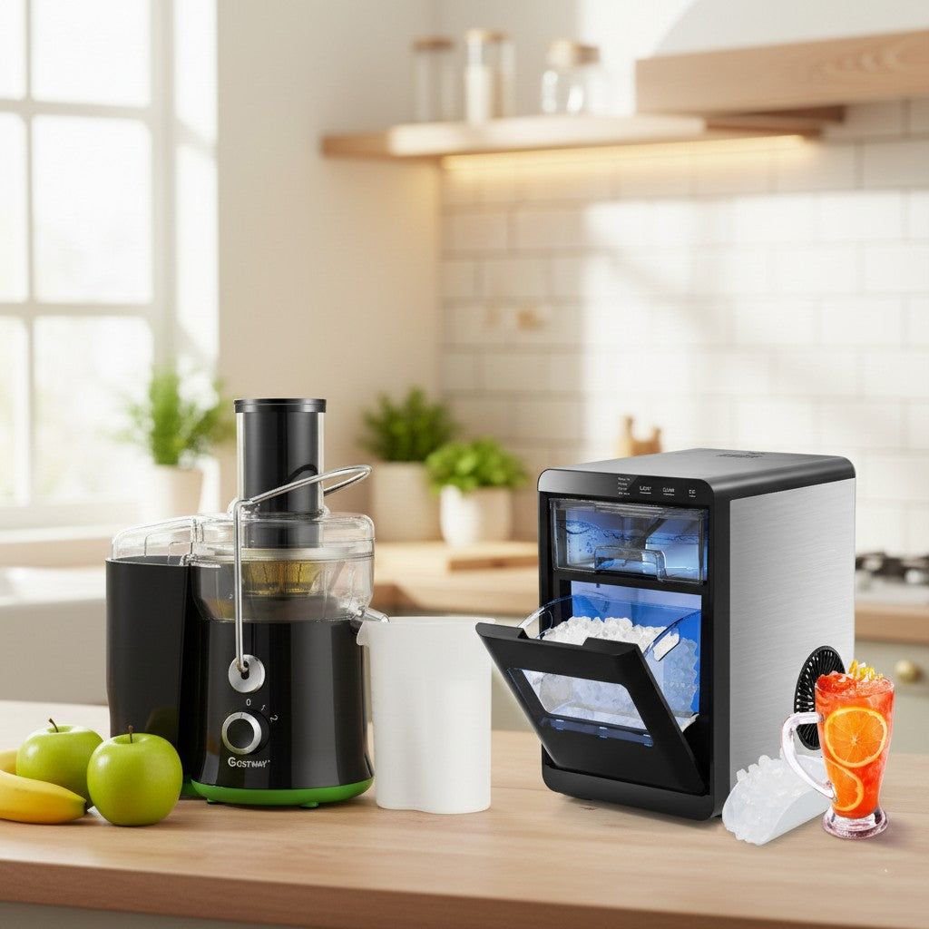 Countertop Nugget Ice Maker and Powerful Fruit Vegetable Juicer Combo for Refreshing Beverages Kitchen Appliances at Gallery Canada