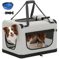 Soft-Sided Pet Carrier Bag, Portable Travel, Light Grey Dog Bike Trailers & Strollers at Gallery Canada