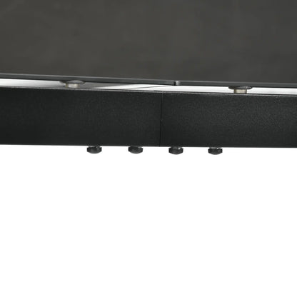 Rectangular Outdoor Dining Table For 8, Tempered Glass Top, Aluminum Frame, 70.9" x 31.5" x 28.3", Black Patio Dining Tables at Gallery Canada