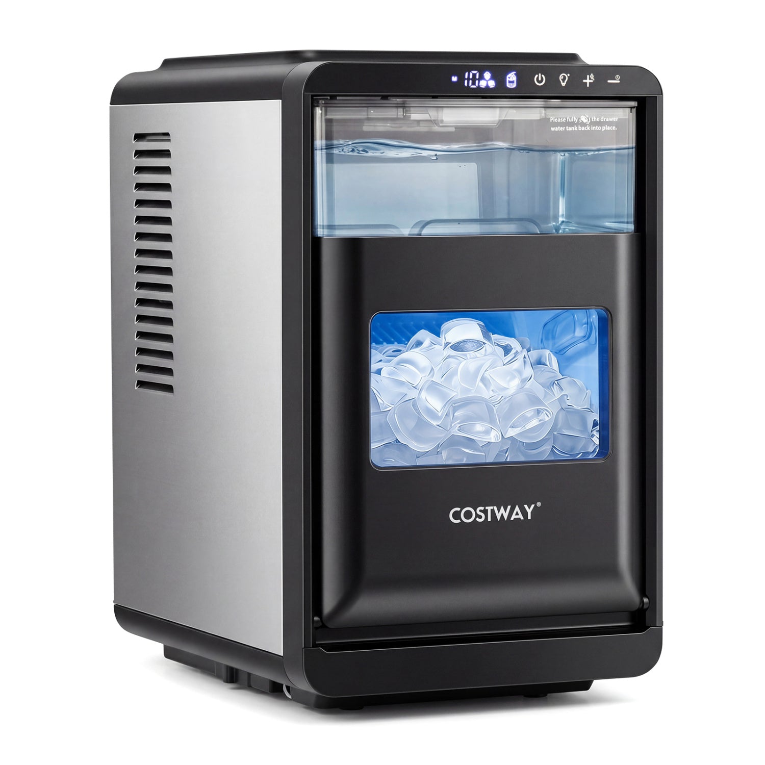 Crescent Ice Maker Countertop 26 Lbs/24H Ice Machine with 16 Crescent Cubes, Black Ice Makers at Gallery Canada