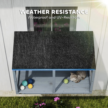 Outdoor Cat Enclosure, Expandable Wooden Cat House, 39.4"L Outdoor Cat Enclosures at Gallery Canada