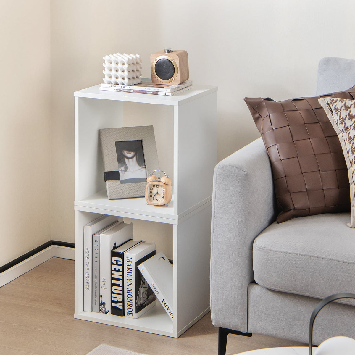Cube Storage Organizer, Set of 2, White Bookcases at Gallery Canada