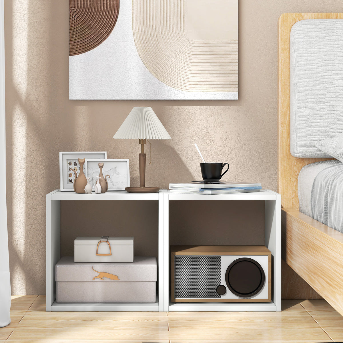 Cube Storage Organizer, Set of 2, White Bookcases at Gallery Canada